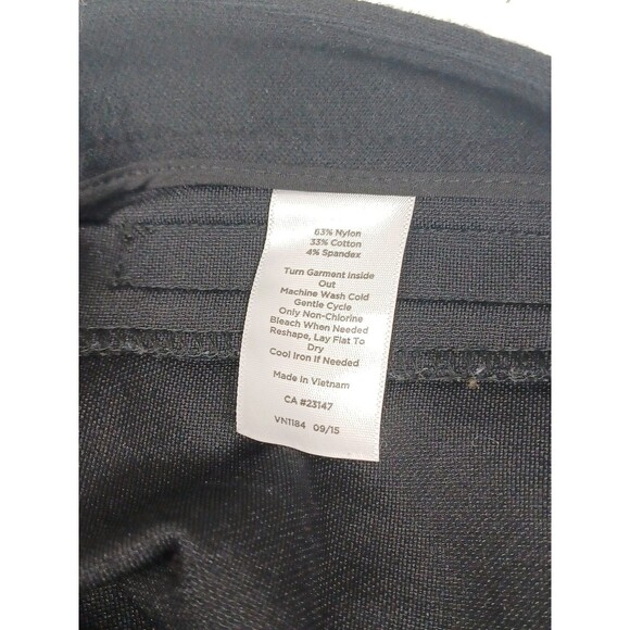 Talbots Dalton Womens Black Pants Stretch Sz 8 Slacks Faux Pockets - Picture 6 of 6